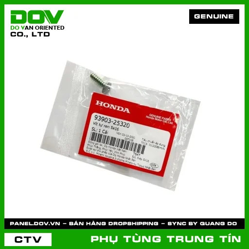 VÍT TỰ REN 5X16 | 93903-253-20 | HONDA (PCX, PCX 125, PCX 160, SH MODE) — 9390325320