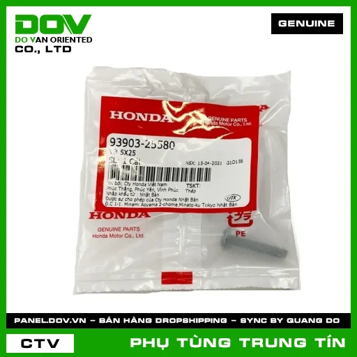 VÍT TỰ HÃM 5X25 | 93903-255-80 | HONDA (CB350 H'NESS, MSX 125, SUPER CUB C125, WINNER 150, WINNER X) — 9390325580