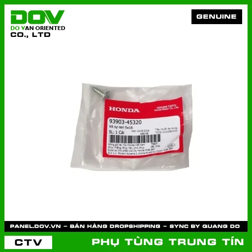 VÍT TỰ REN 5X16 | 93903-453-20 | HONDA (CLICK 110) — 9390345320