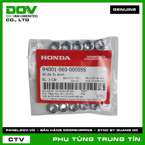 BỘ ĐAI ỐC 6MM | 94001-060-000SSS | HONDA (CBR1000RR) — 94001060000SSS