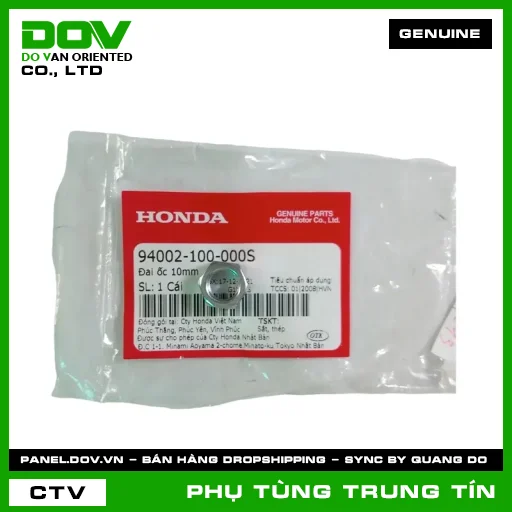 ĐAI ỐC 10MM | 94002-100-000S | HONDA (BLADE 110, CB250 NIGHTHAWK, DREAM 110, FUTURE 125, FUTURE NEO, SUPER DREAM, WAVE 100, WAVE ALPHA, WAVE ALPHA 110, WAVE RSX 110) — 94002100000S