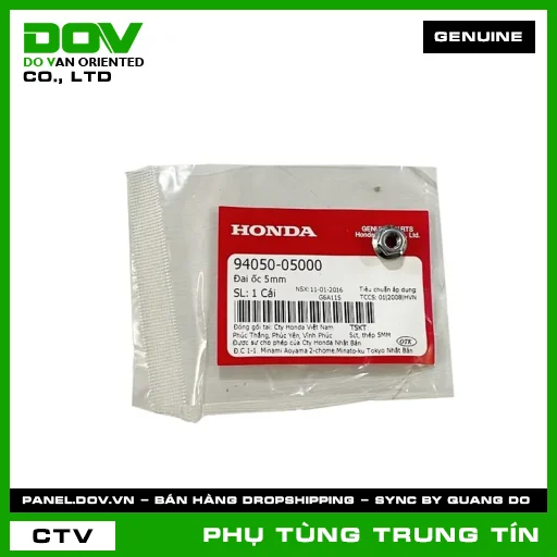 ĐAI ỐC 5MM | 94050-050-00 | HONDA (CB250 NIGHTHAWK, CB350 H'NESS, LEAD 125, REBEL 1100, REBEL 300, REBEL 500) — 9405005000