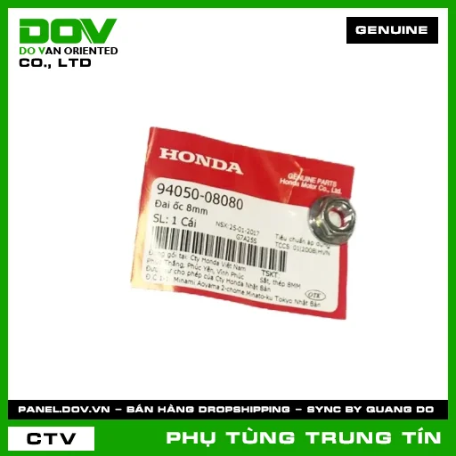 ĐAI ỐC 8MM | 94050-080-80 | HONDA (CBR150R, GOLDWING, PCX, SH 125/150, SUPER CUB C125) — 9405008080