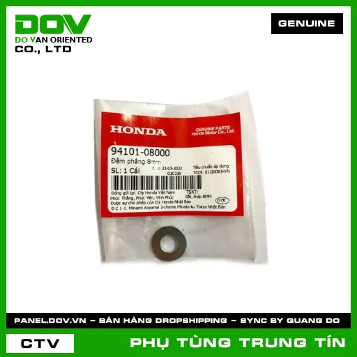 ĐỆM PHẲNG 8MM | 94101-080-00 | HONDA (ADV350, AIR BLADE 125, AIR BLADE 125/150, AIR BLADE 125/160, BLADE 110, CB1000R, CB250 NIGHTHAWK, CB650R, CBR650R, DREAM 110, FUTURE 125, FUTURE NEO, GOLDWING, ICON E, LEAD 125, REBEL 300, REBEL 500, SH 125/150, SH 125/160, SH 350, SH MODE, SUPER CUB C125, VARIO 160, VISION 110, WAVE 100, WAVE ALPHA, WAVE ALPHA 110, WAVE RSX 110, WINNER R) — 9410108000