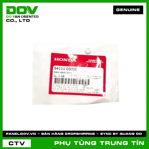 ĐỆM VÊNH 5MM | 94111-050-00 | HONDA (CB250 NIGHTHAWK, FUTURE NEO, GOLDWING, WAVE 100, WAVE ALPHA) — 9411105000