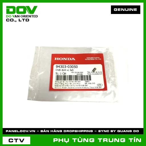 CHỐT ĐỊNH VỊ 3X5 | 94303-030-50 | HONDA (AIR BLADE 125/150, FUTURE 125, FUTURE NEO, GOLDWING, LEAD 125, MSX 125, PCX, PCX 125/150, SUPER CUB C125) — 9430303050