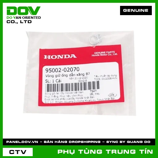 VÒNG GIỮ ỐNG DẪN XĂNG B7 | 95002-020-70 | HONDA (ADV350, AIR BLADE 110, BLADE 110, CB250 NIGHTHAWK, CB300R, CLICK 110, DREAM 110, FUTURE 125, FUTURE NEO, LEAD 125, PCX, PCX 125, PCX 125/150, PCX 160, SH 125/150, SH 125/160, SH 350, SH MODE, VISION 110, WAVE ALPHA, WAVE ALPHA 110, WAVE RSX 110) — 9500202070