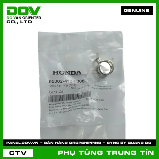 VÒNG KẸP ỐNG (D13) | 95002-413-0008 | HONDA (BLADE 110, DREAM 110, FUTURE 125, FUTURE NEO, MSX 125, SUPER CUB C125, SUPER DREAM, WAVE 100, WAVE ALPHA, WAVE ALPHA 110, WAVE RSX 110) — 950024130008