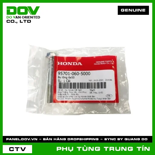 BU LÔNG 6X50 | 95701-060-5000 | HONDA (CB1000R, CB650R, CBR650R, SH 125/150, VISION 110) — 957010605000
