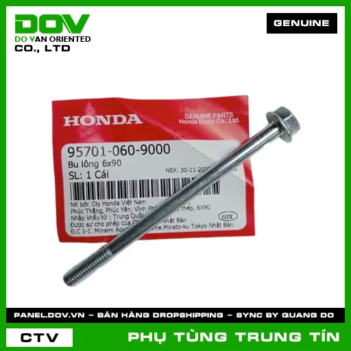 BU LÔNG 6X90 | 95701-060-9000 | HONDA (AIR BLADE 125/160, LEAD 125, PCX 160, SH 125/150, SH 125/160, SH MODE, VARIO 160, VISION 110) — 957010609000