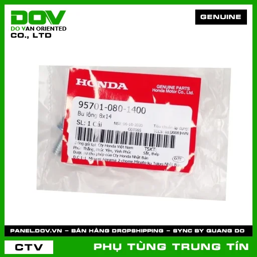 BU LÔNG 8X14 | 95701-080-1400 | HONDA (ADV350, CB250 NIGHTHAWK, LEAD 125, MSX 125, SH 125/150, WAVE RSX 110, WINNER R, WINNER X) — 957010801400
