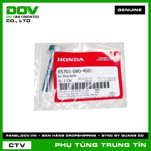 BU LÔNG 8X40 | 95701-080-4000 | HONDA (CB1000R, FUTURE 125, WINNER R, WINNER X) — 957010804000