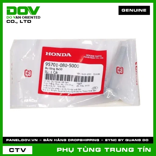 BU LÔNG 8X50 | 95701-080-5000 | HONDA (ADV350, CB300R, CB350 H'NESS, CB500F, CB500X, CBR500R, REBEL 300, REBEL 500, SH 125/150, SH 350) — 957010805000