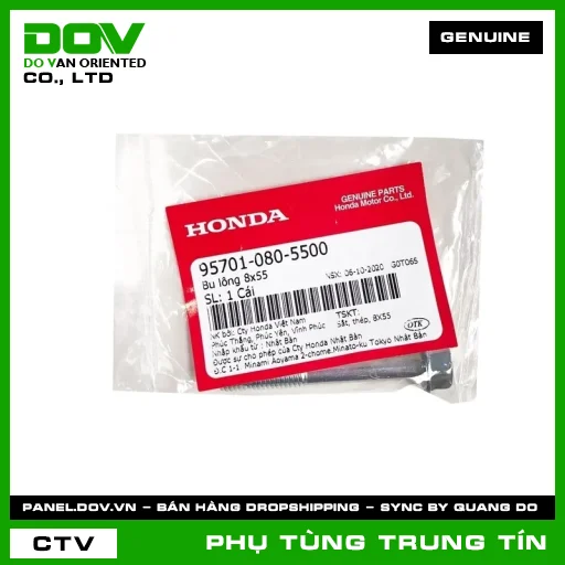 BU LÔNG 8X55 | 95701-080-5500 | HONDA (AIR BLADE 125, AIR BLADE 125/150, AIR BLADE 125/160, CB500F, CB500X, CBR500R, LEAD 125, NX500, PCX, PCX 125, PCX 125/150, PCX 160, REBEL 500, SH 125/150, SH 125/160, SH MODE, VARIO 160) — 957010805500