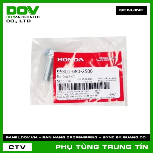 BU LÔNG 8X25 | 95801-080-2500 | HONDA (SH MODE) — 958010802500