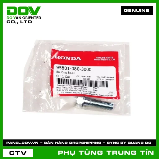 BU LÔNG 8X30 | 95801-080-3000 | HONDA (PCX 160, SH 125/150, SH 125/160) — 958010803000