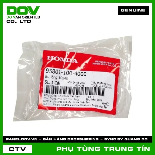 BU LÔNG 10X40 | 95801-100-4000 | HONDA (LEAD 125, SH 125/150, SH 125/160, SH 350, SH MODE) — 958011004000