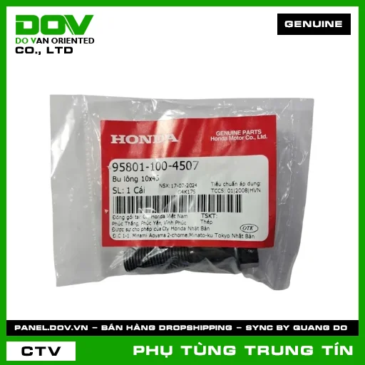 BU LÔNG 10X45 | 95801-100-4507 | HONDA (SH 350, WINNER 150, WINNER X) — 958011004507