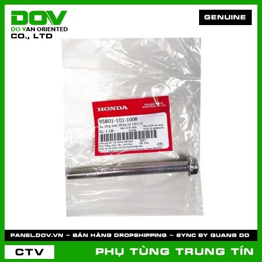 BU LÔNG TREO ĐỘNG CƠ 10X110 | 95801-101-1008 | HONDA (BLADE 110, DREAM 110, FUTURE 125, FUTURE NEO, MSX 125, SUPER CUB C125, WAVE ALPHA 110, WAVE RSX 110) — 958011011008