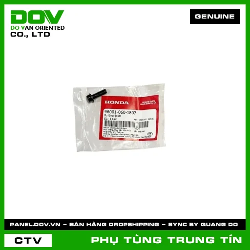 BU LÔNG 6X18 | 96001-060-1807 | HONDA (AIR BLADE 125/160, CB650R, CBR650R, LEAD 125, PCX, PCX 125, PCX 125/150, PCX 160, REBEL 1100, SH 125/150, SH 125/160, SH MODE, VARIO 160) — 960010601807