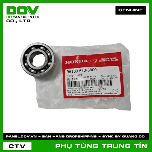 VÒNG BI 6203 | 96100-620-3000 | HONDA (BLADE 110, DREAM 110, FUTURE 125, FUTURE NEO, MSX 125, SUPER CUB C125, SUPER DREAM, WAVE 100, WAVE ALPHA, WAVE ALPHA 110, WAVE RSX 110) — 961006203000