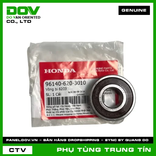 VÒNG BI 6203 | 96140-620-3010 | HONDA (DREAM 110, FUTURE NEO, SUPER DREAM, WAVE 100, WAVE ALPHA, WAVE RSX 110) — 961406203010