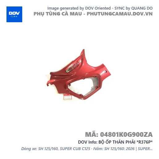 BỘ ỐP THÂN PHẢI *R376P* — 04801K0G900ZA