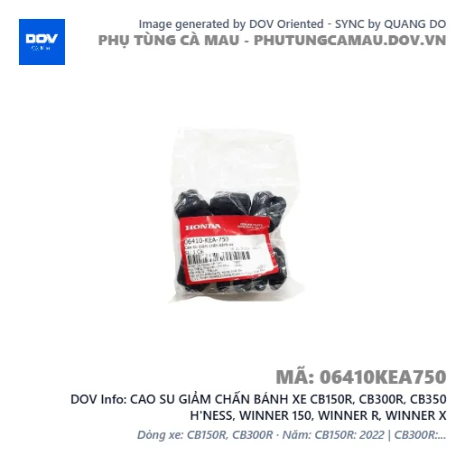CAO SU GIẢM CHẤN BÁNH XE CB150R, CB300R, CB350 H'NESS, WINNER 150, WINNER R, WINNER X — 06410KEA750