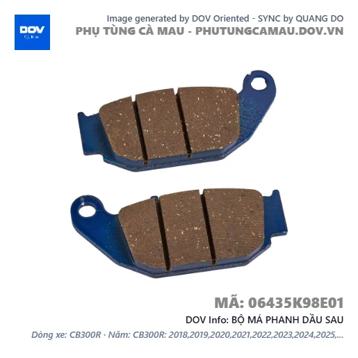 BỘ MÁ PHANH DẦU SAU  — 06435K98E01