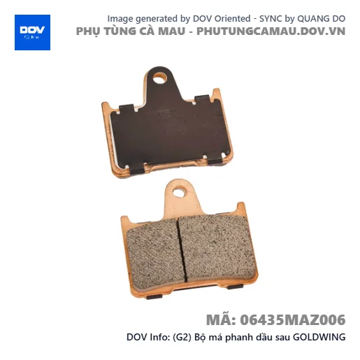 (G2) Bộ má phanh dầu sau GOLDWING — 06435MAZ006