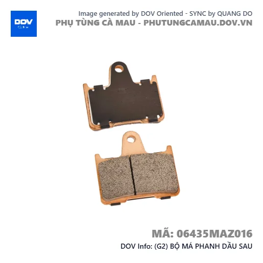(G2) BỘ MÁ PHANH DẦU SAU — 06435MAZ016