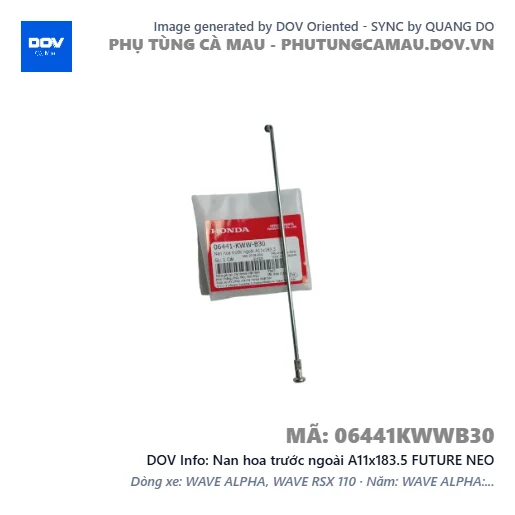 Nan hoa trước ngoài A11x183.5 FUTURE NEO — 06441KWWB30