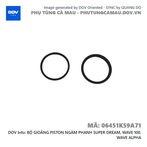 BỘ GIOĂNG PISTON NGÀM PHANH SUPER DREAM, WAVE 100, WAVE ALPHA — 06451K59A71