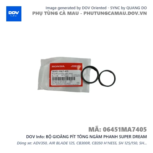 BỘ GIOĂNG PÍT TÔNG NGÀM PHANH SUPER DREAM — 06451MA7405