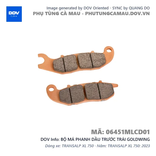BỘ MÁ PHANH DẦU TRƯỚC TRÁI GOLDWING — 06451MLCD01