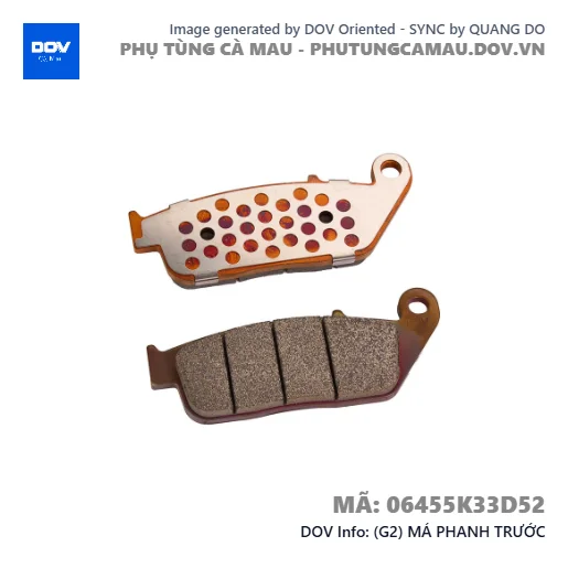 (G2) MÁ PHANH TRƯỚC  — 06455K33D52