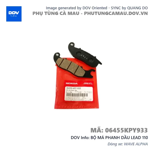 BỘ MÁ PHANH DẦU LEAD 110 — 06455KPY933