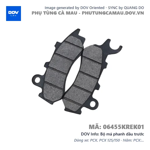 Bộ má phanh dầu trước — 06455KREK01