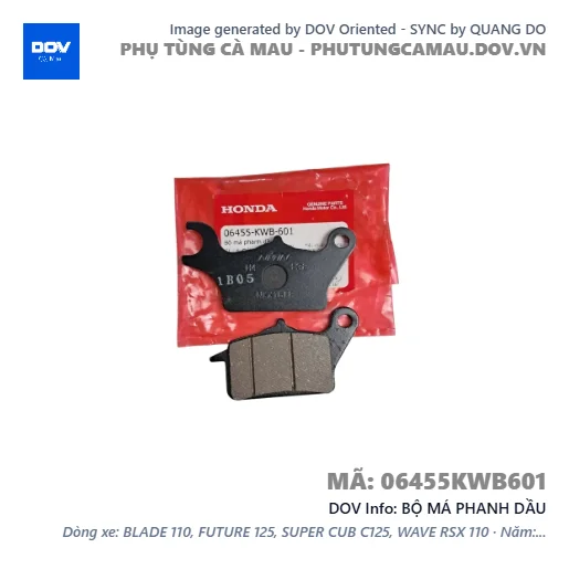 BỘ MÁ PHANH DẦU  — 06455KWB601