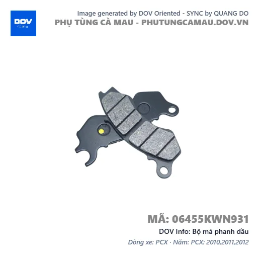 Bộ má phanh dầu — 06455KWN931