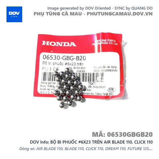 BỘ BI PHUỐC #6X23 TRÊN AIR BLADE 110, CLICK 110 — 06530GBGB20