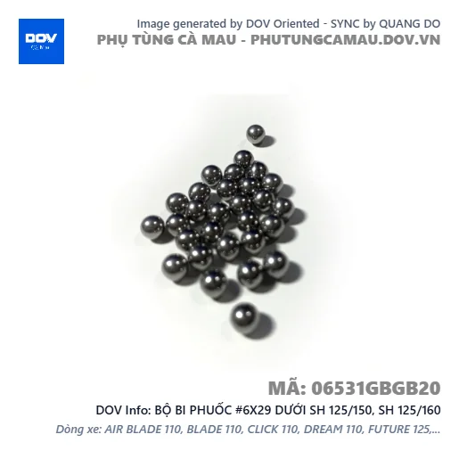 BỘ BI PHUỐC #6X29 DƯỚI SH 125/150, SH 125/160 — 06531GBGB20