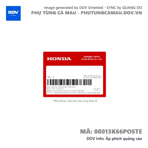 Áp phích quảng cáo  — 08013K66POSTE