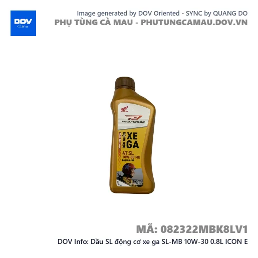 Dầu SL động cơ xe ga SL-MB 10W-30 0.8L ICON E — 082322MBK8LV1