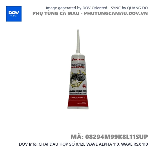 CHAI DẦU HỘP SỐ 0.12L WAVE ALPHA 110, WAVE RSX 110 — 08294M99K8L11SUP