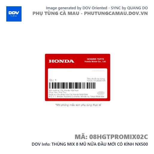 THÙNG MIX 8 MŨ NỬA ĐẦU MỚI CÓ KÍNH NX500 — 08HGTPROMIX02C