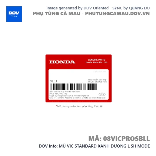MŨ VIC STANDARD XANH DƯƠNG L SH MODE — 08VICPROSBLL