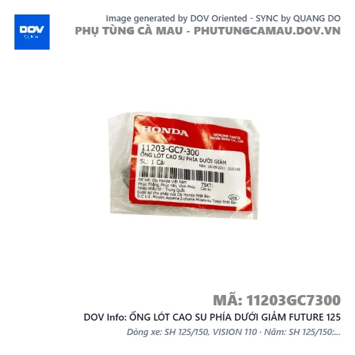 ỐNG LÓT CAO SU PHÍA DƯỚI GIẢM FUTURE 125 — 11203GC7300