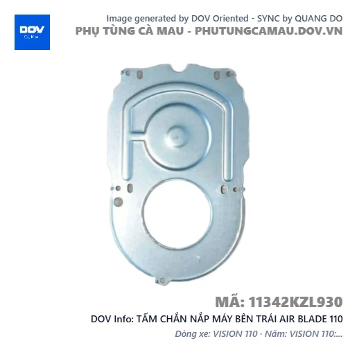 TẤM CHẮN NẮP MÁY BÊN TRÁI AIR BLADE 110 — 11342KZL930