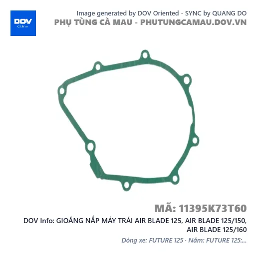 GIOĂNG NẮP MÁY TRÁI AIR BLADE 125, AIR BLADE 125/150, AIR BLADE 125/160 — 11395K73T60